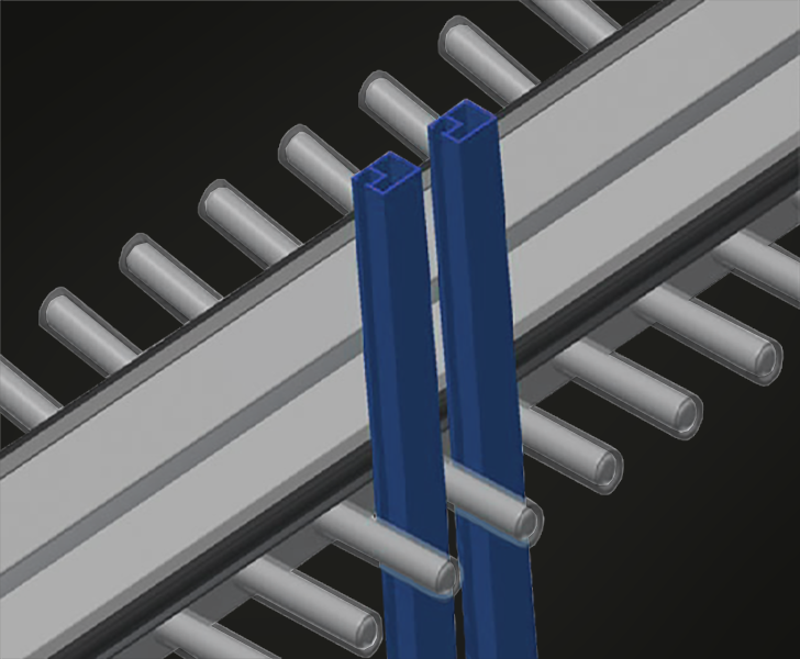 GLW 48 Back support with rubber strips Someco